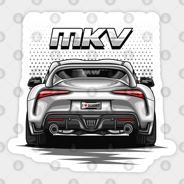 The Legend Supra MK-5 (Silver White) Sticker by Jiooji Project